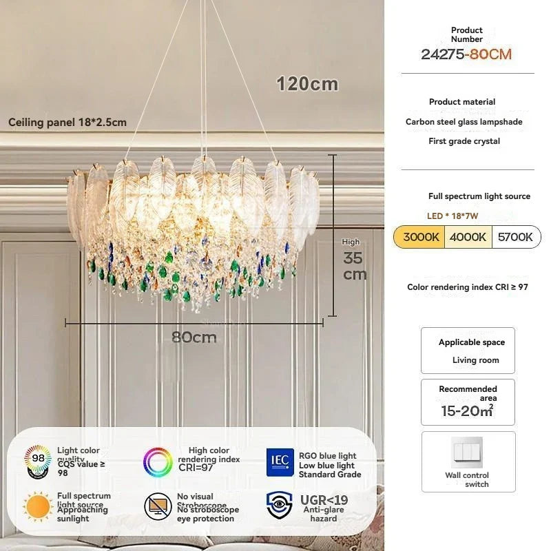 Afralia™ Crystal LED Chandelier - Italian Modern Design for Bedroom, Living & Dining Room