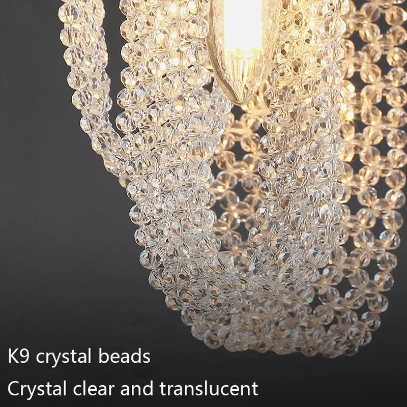 Afralia™ Crystal Tassel Pendant Lamp - Luxury Bedroom and Restaurant Table Light