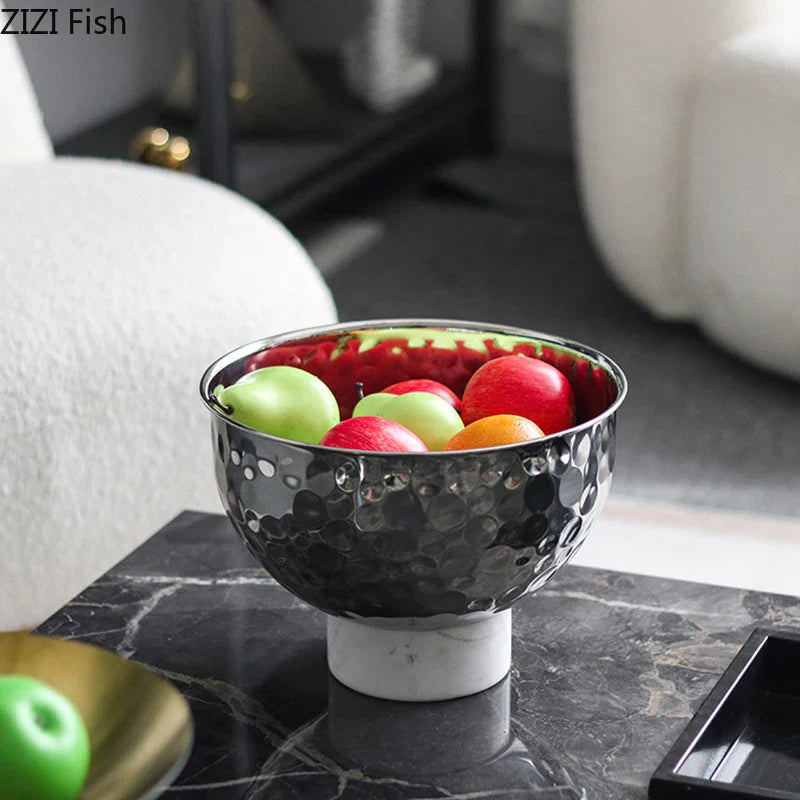 Afralia™ Hammer Pattern Fruits Bowl: Elegant Storage Tray for Snacks, Nuts, and Desserts at Home