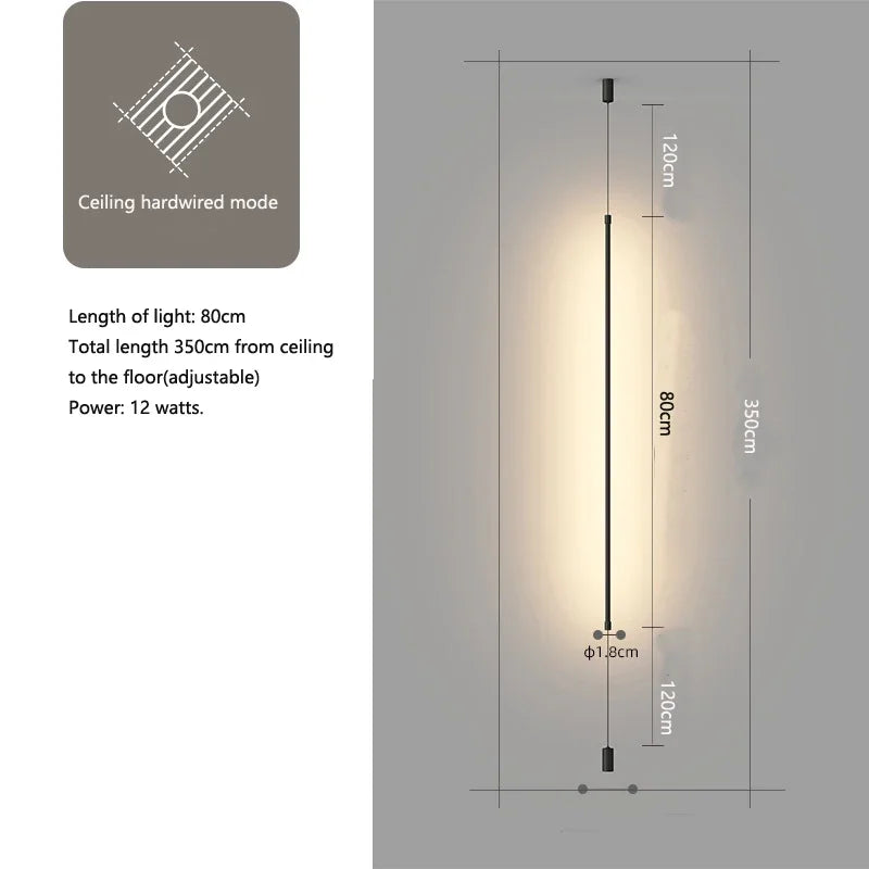 Afralia™ Slim Line LED Pendant Light for Living Room and Bedroom