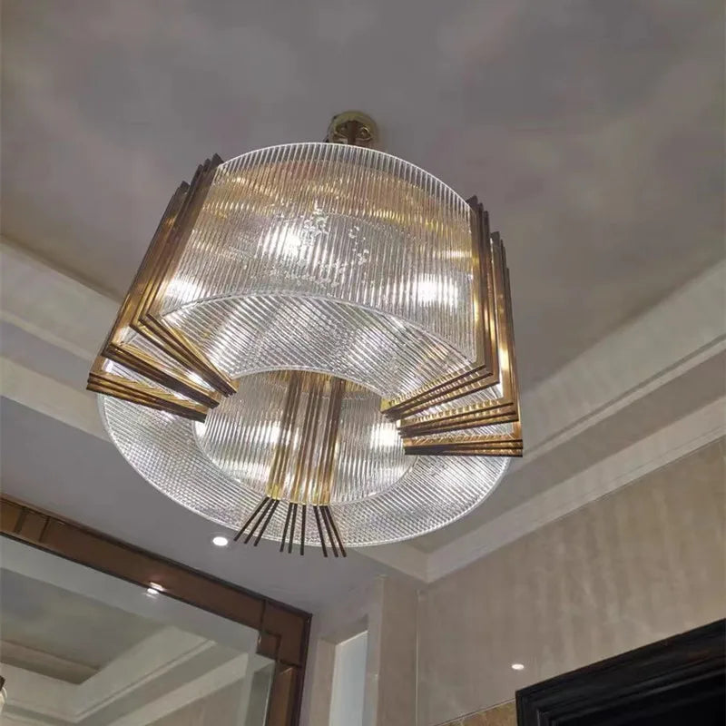 Afralia™ Elegant Gold Lustre Pendant Light for Dining Room Decor