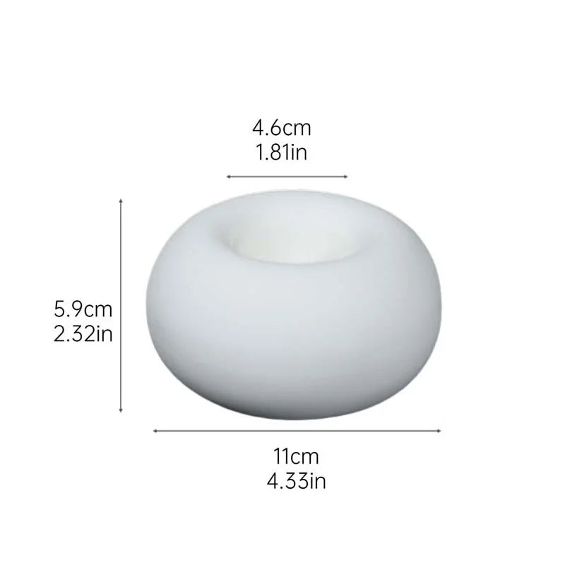 Afralia™ Round White Ceramic Candle Holder Home Decor Aroma Diffuser Wax Melt Burner