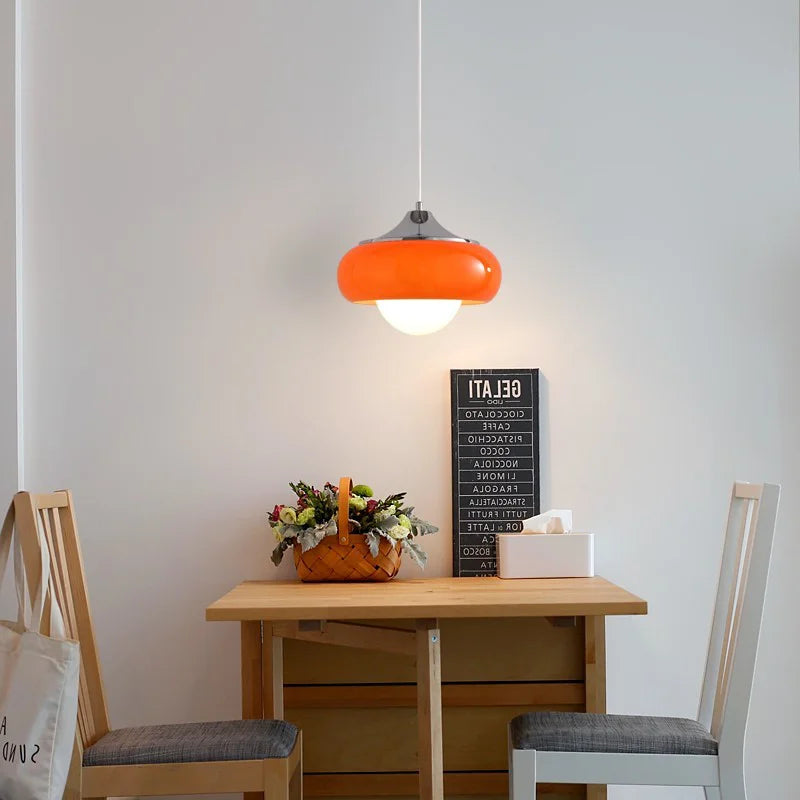 Afralia™ Red LED Pendant Light for Dining Room, Bedroom & Living Room