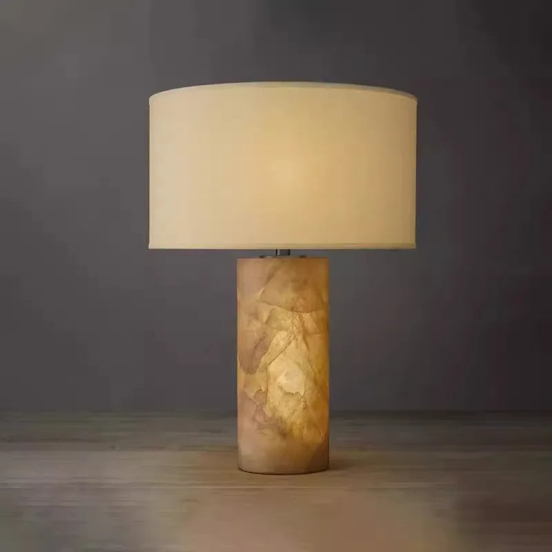 Afralia™ Marble Base Square Table Lamp LED Designer Luxury Home Decor