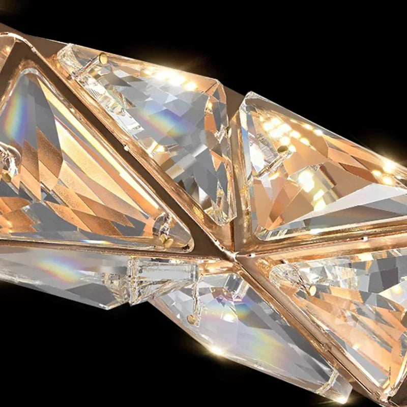 Afralia™ Crystal Chandelier: Luxury Living Room & Dining Room Pendant Lamp