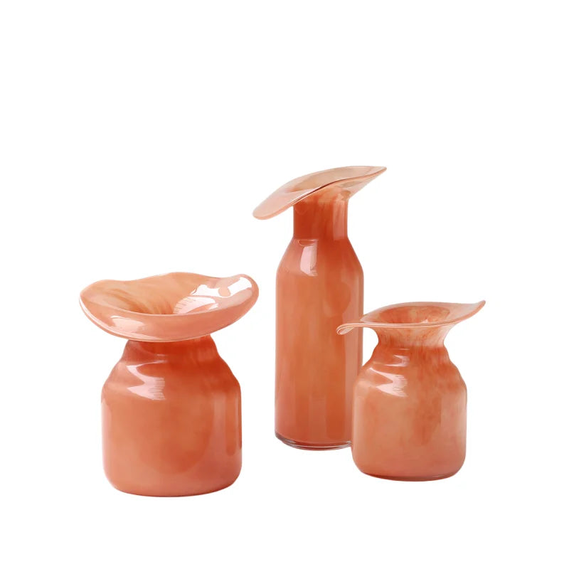 Afralia™ Wide-mouth Glass Hydroponic Color Vase for Home Decoration