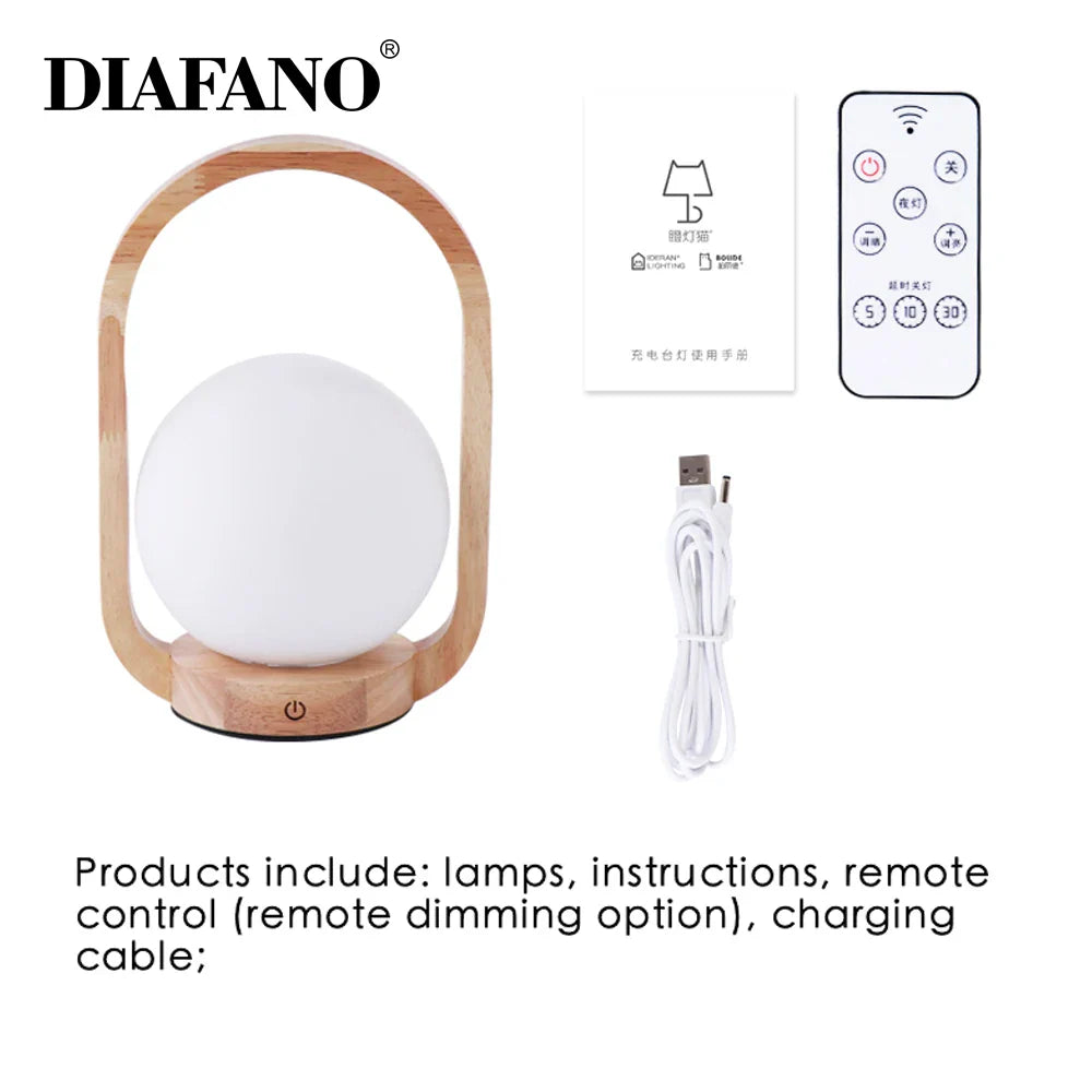 Afralia™ Touch Dimmable LED Portable Night Light for Bedside Table
