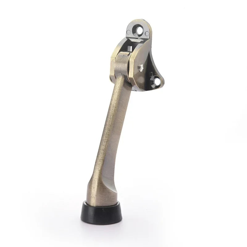 Afralia™ Stainless Steel Telescopic Door Stopper - Spring Loaded Step-On Holder