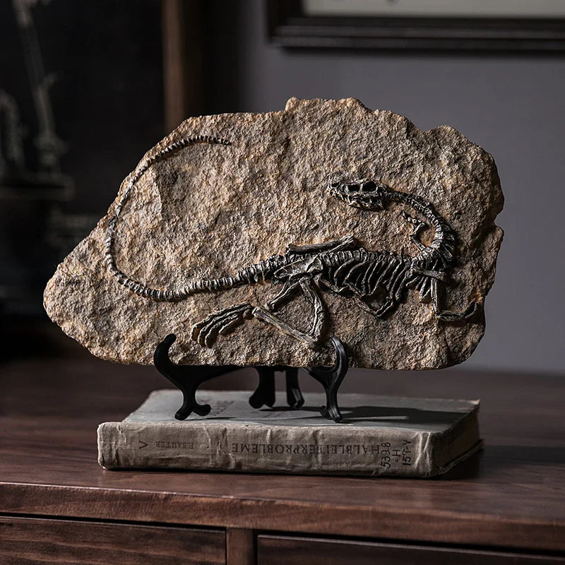 Afralia™ Dinosaur Fossil Resin Craft Figurine | Home Office Sculpture Decoration