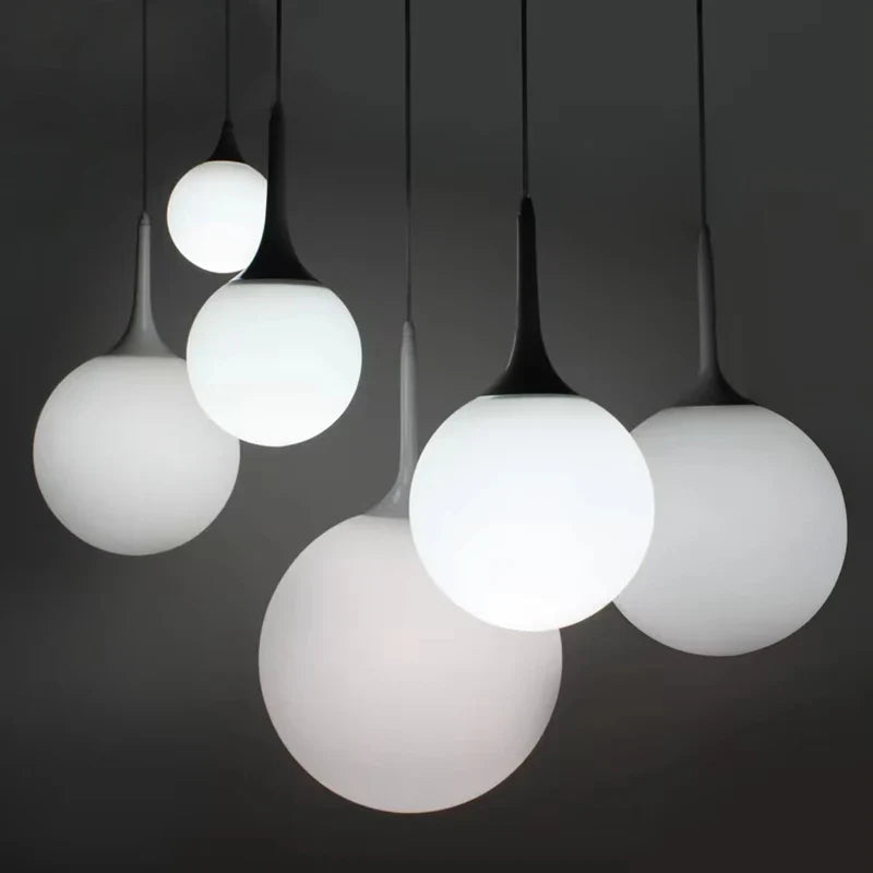 Afralia™ Glass Ball Pendant Lamp - Modern Nordic LED Lighting for Living Room & Store