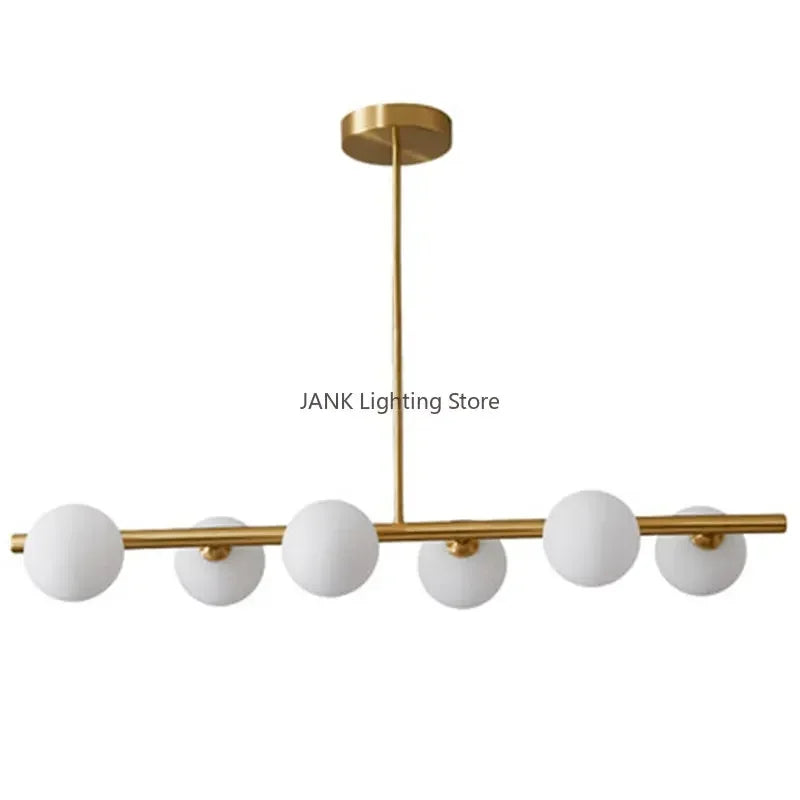 Afralia™ Glass Ball Chandelier - Modern LED Pendant Lamp for Home Decor