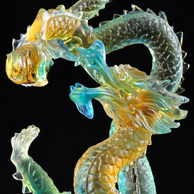 Afralia™ Ascending Dragon Feng Shui Ornament for Wealth and Success