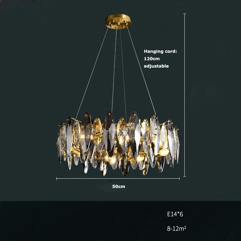 Afralia™ LED Hanging Chandelier: Nordic New Trend Gold Silver Fixture for Living Room