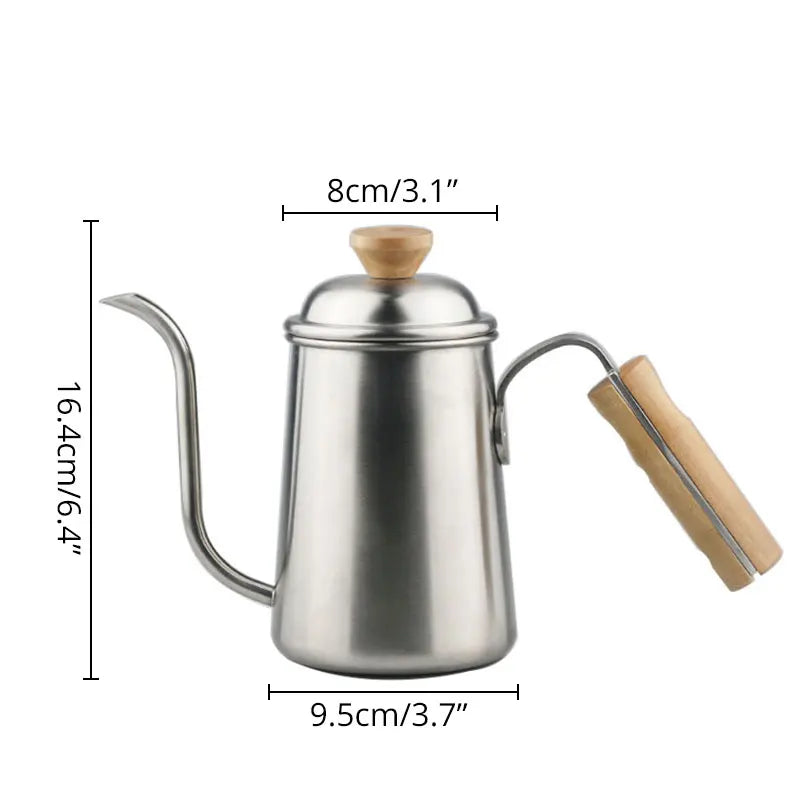 Afralia™ Stainless Steel Gooseneck Kettle for Coffee Maker