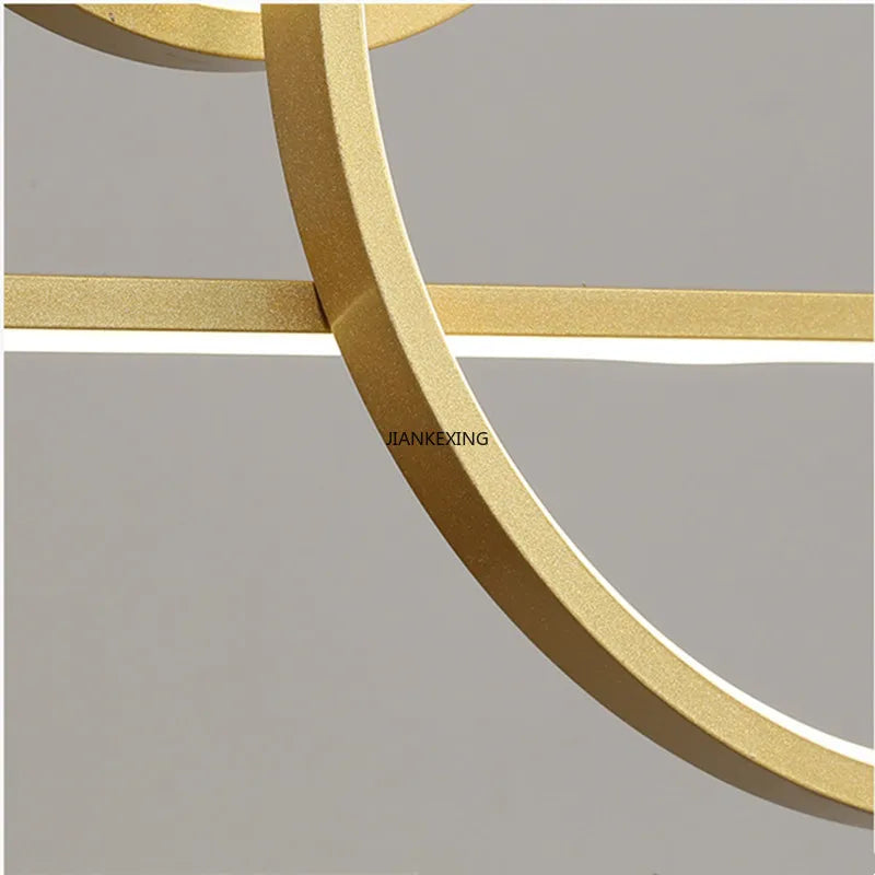 Afralia™ Gold Black Dimmable LED Chandelier for Dining Room Kitchen Bar Lighting