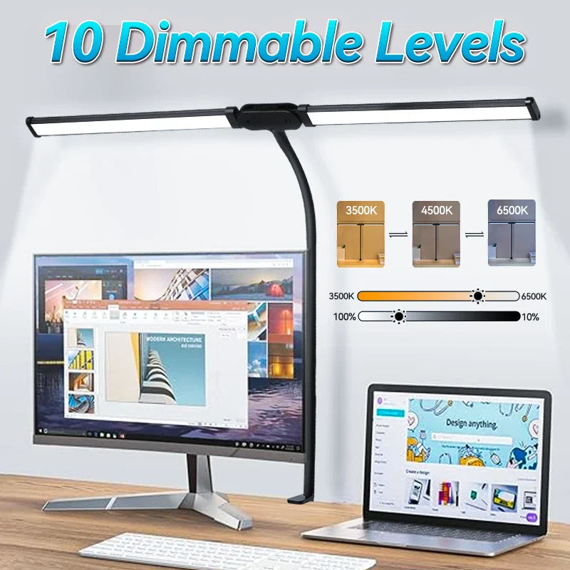 Afralia™ LED Monitor Desk Lamp USB Stepless Dimming Eye-Care Screen Bar Light