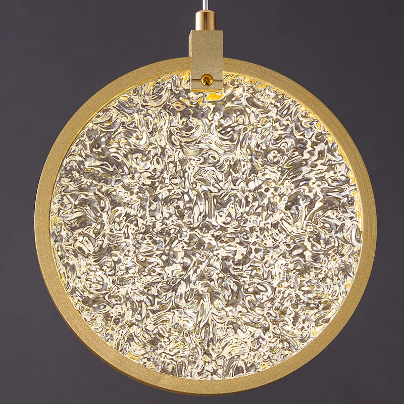 Afralia™ Round Cake Chandelier: Modern Staircase Lamp for High-rise Buildings, Hotels, and Living Spaces.