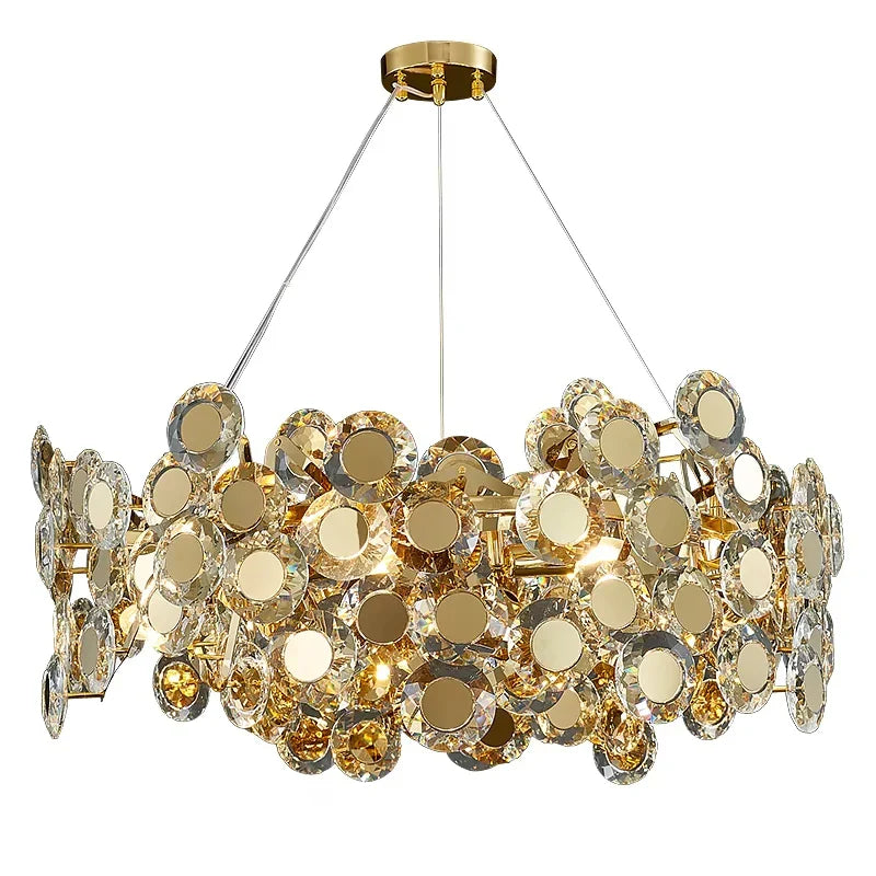 Afralia™ Sunflower Glass Chandelier LED Light for Living Room, Restaurant, Bar - Modern Luxury Design