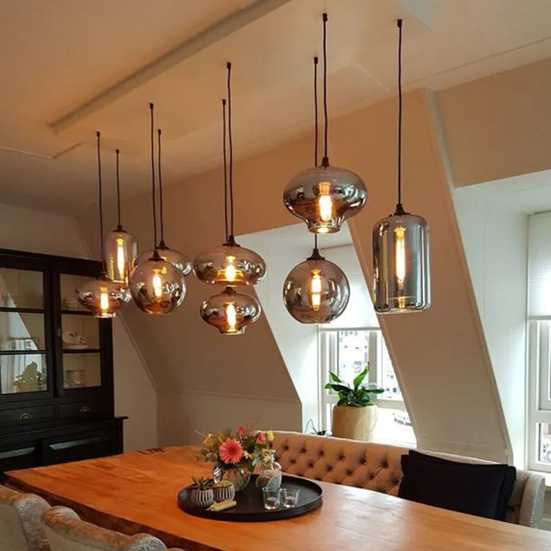 Afralia™ Nordic Glass Pendant Lights: Modern, Creative, Stylish Lighting for Home, Cafe, and Bar