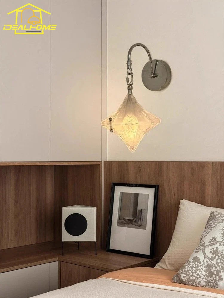 Afralia™ French Medieval Bauhaus LED Glass Wall Lamp for Living Room & Bedroom
