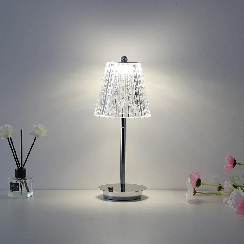 Afralia™ Diamond Touch Desk Lamp, Modern Metal, Bedside Atmosphere, Creative & Romantic