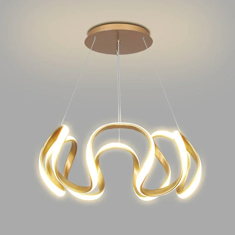 Afralia™ Star Sky LED Pendant Chandelier for Living Room Dining Kitchen Dimmable Lighting