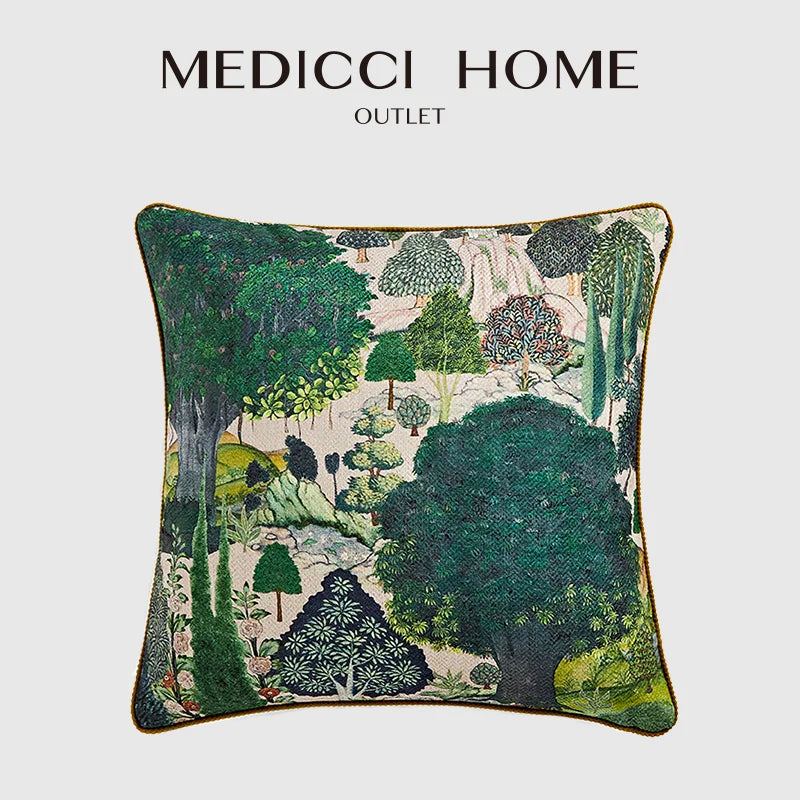 Afralia™ Rainforest Inspired Pillow Cover - Natural Landscape Decor 45x45cm