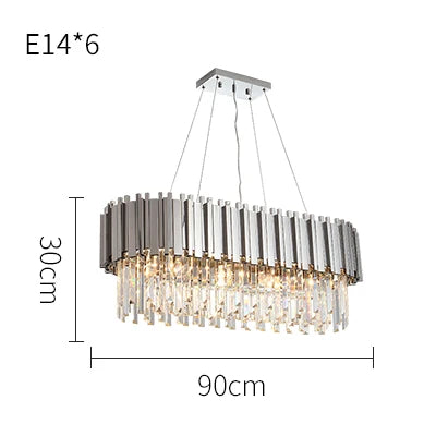 Afralia™ Modern Crystal 4 Tier Chandelier - Gold/Silver - Designer Lighting for Dining Room