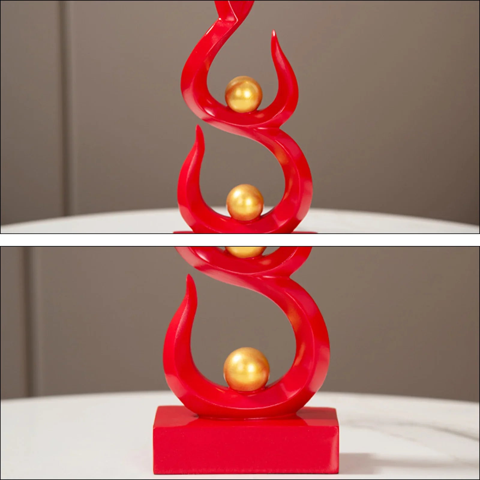 Afralia™ Modern Luxury Resin Abstract Sculpture for Home & Office Decor