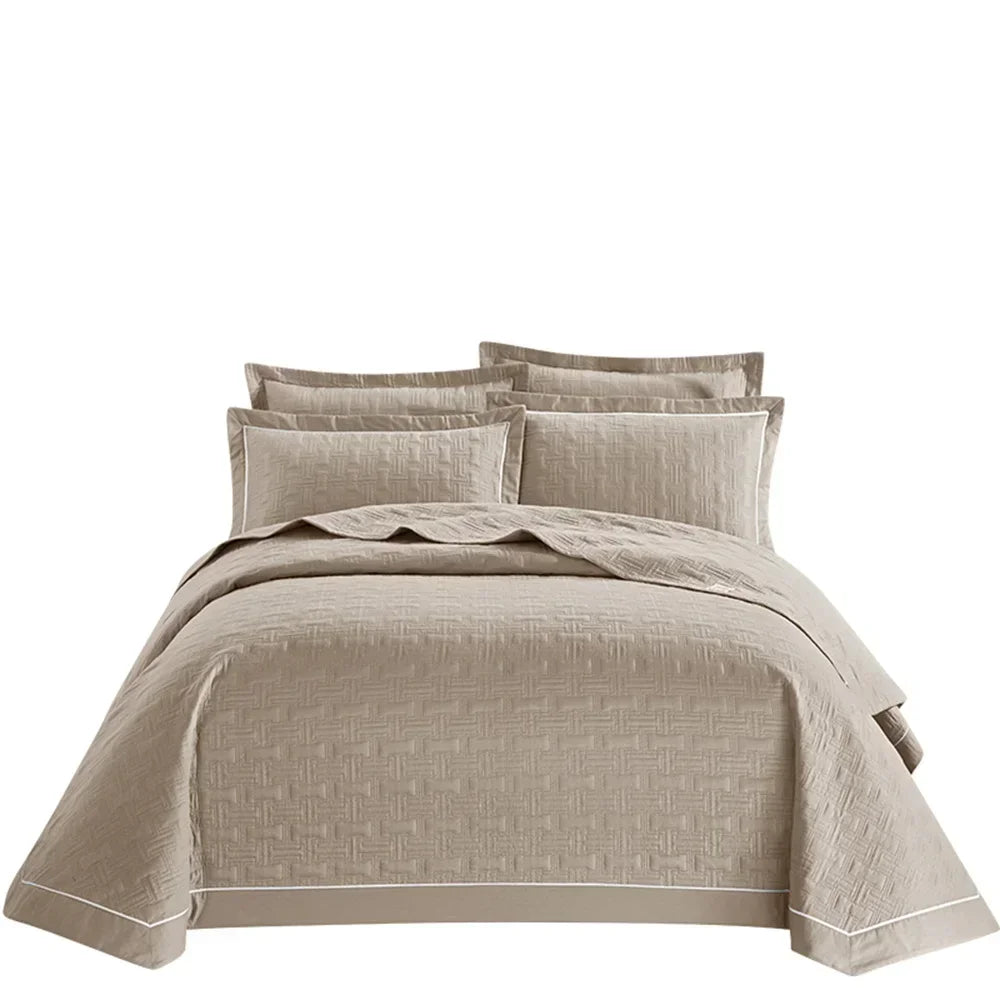 Afralia™ Cotton Coverlet Bedspread Set with Thick Quilting for Luxurious Bedding