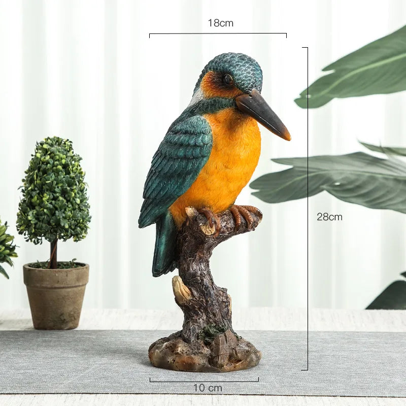 Afralia™ Vibrant Parrot Sculpture Home Decor Ornament Statuette