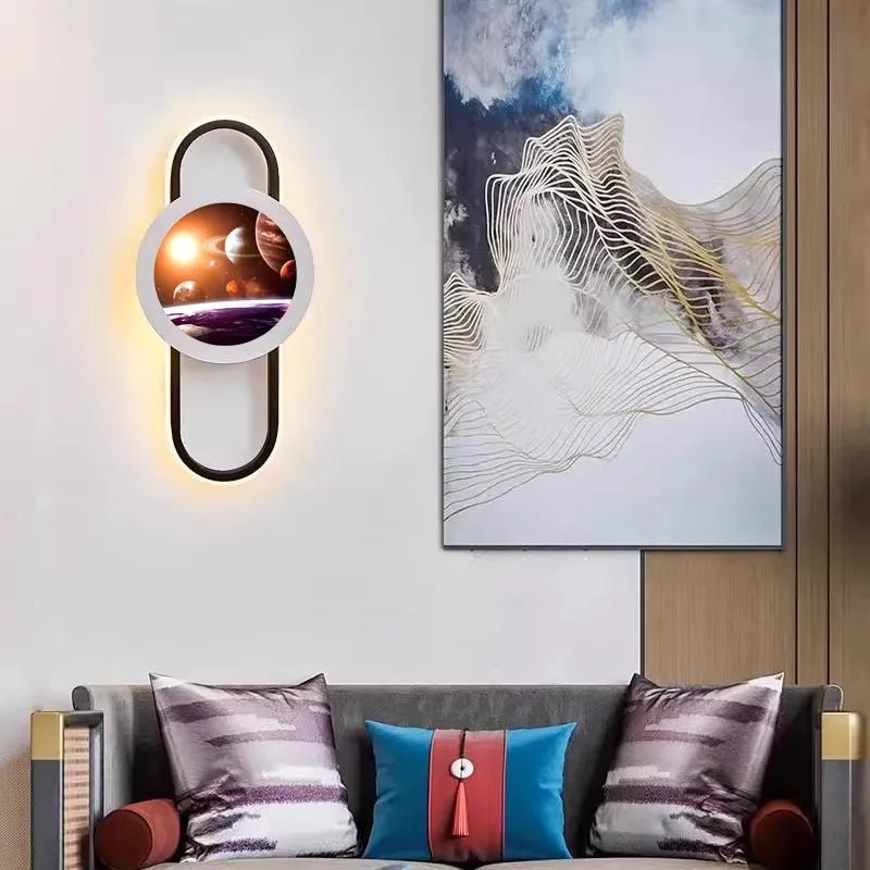 Afralia™ Wall Lamp for Bedroom Living Room Stairs, Creative Background Painting Decoration