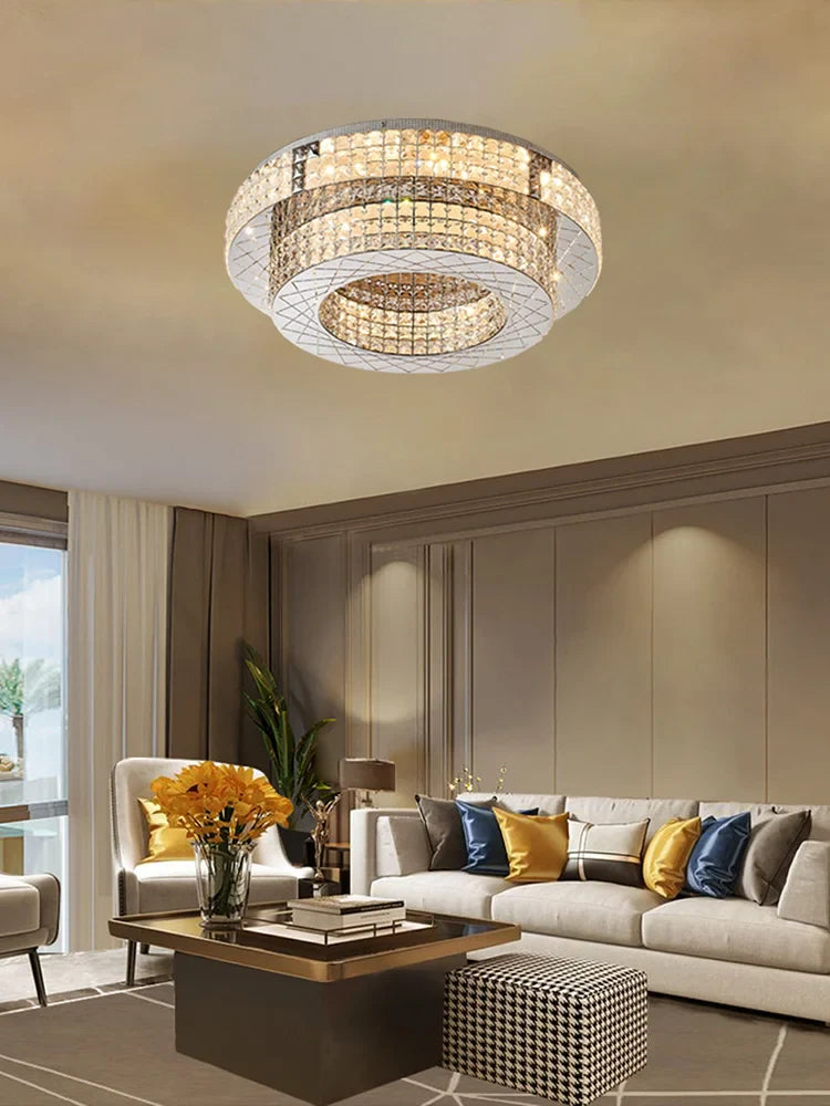 Afralia™ Crystal Chandelier: LED Ceiling Dining Room Lighting for Long Table Decor