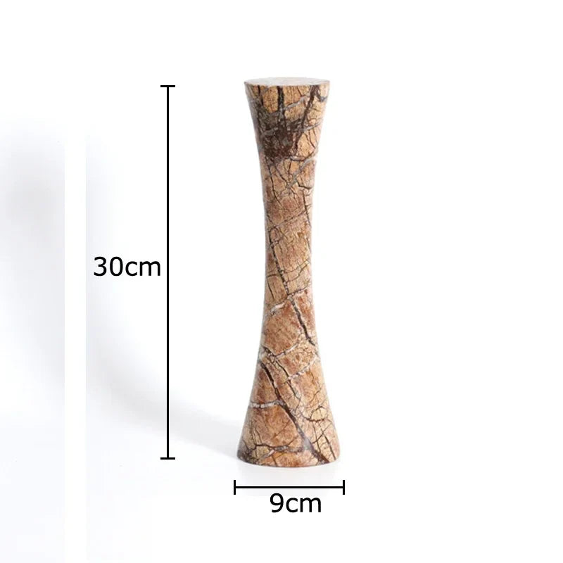 Afralia™ Marble Candle Holder Set for Romantic Dining Table Decoration & Wax Melts