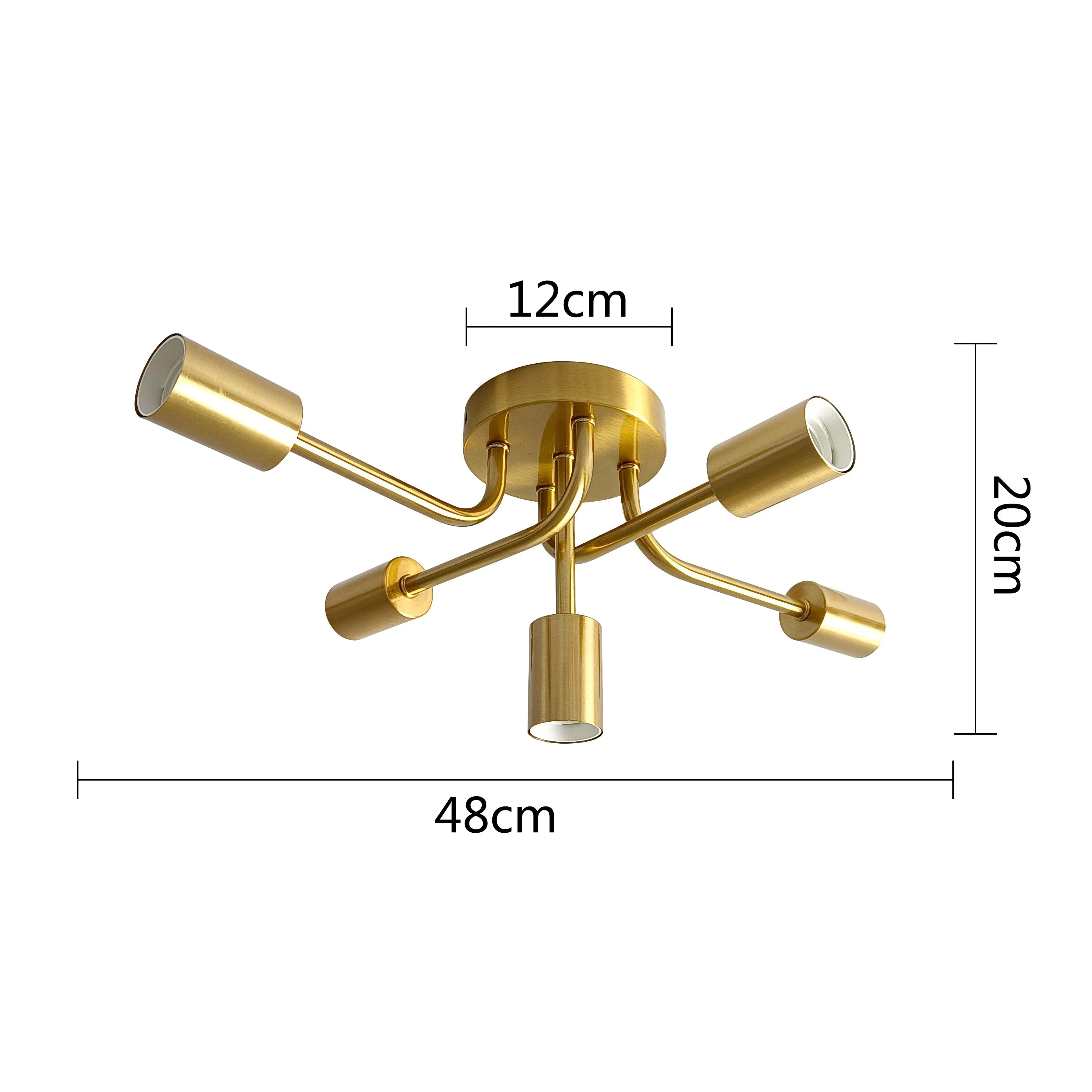 Afralia™ Brass Ceiling Light: Modern Restaurant Home Decor, E27 Bedroom Kitchen Living Room Fixture