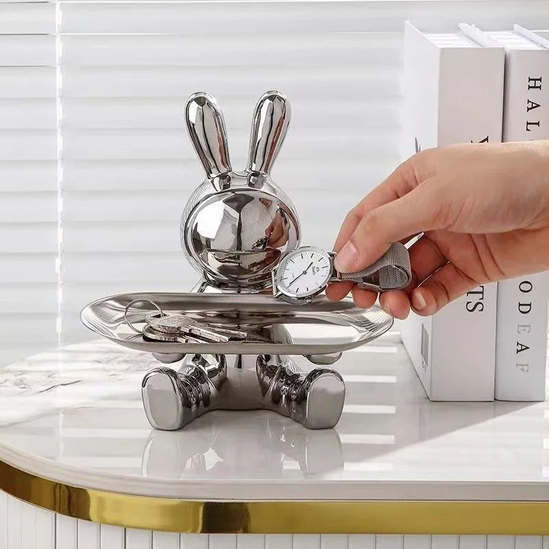 Afralia™ Lucky Rabbit Key Tray: Stylish Home Decoration and Organizer