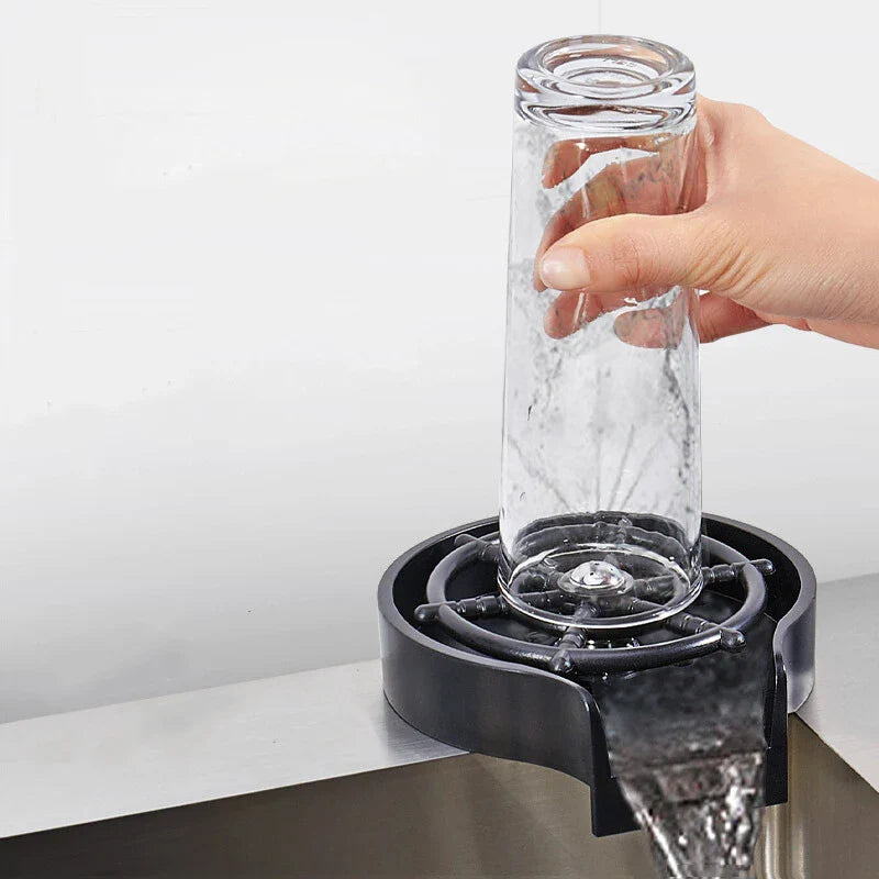 Afralia™ Glass Rinser Sink Automatic Cup Washer Bar Coffee Tea Pitcher Tool