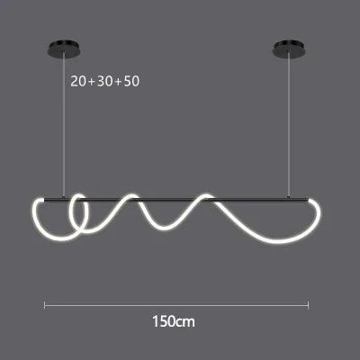 Afralia™ Nordic Long Hose Chandelier for Dining Room Lighting