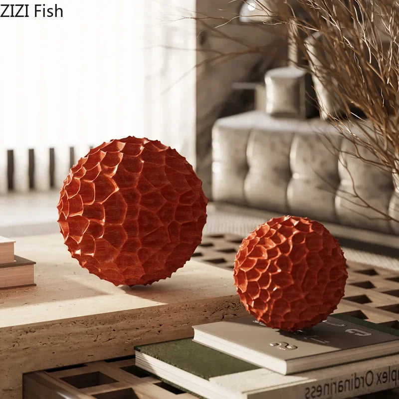 Afralia™ Honeycomb Ball Sculpture: Geometric Desk Decor & Abstract Art for Room Aesthetics