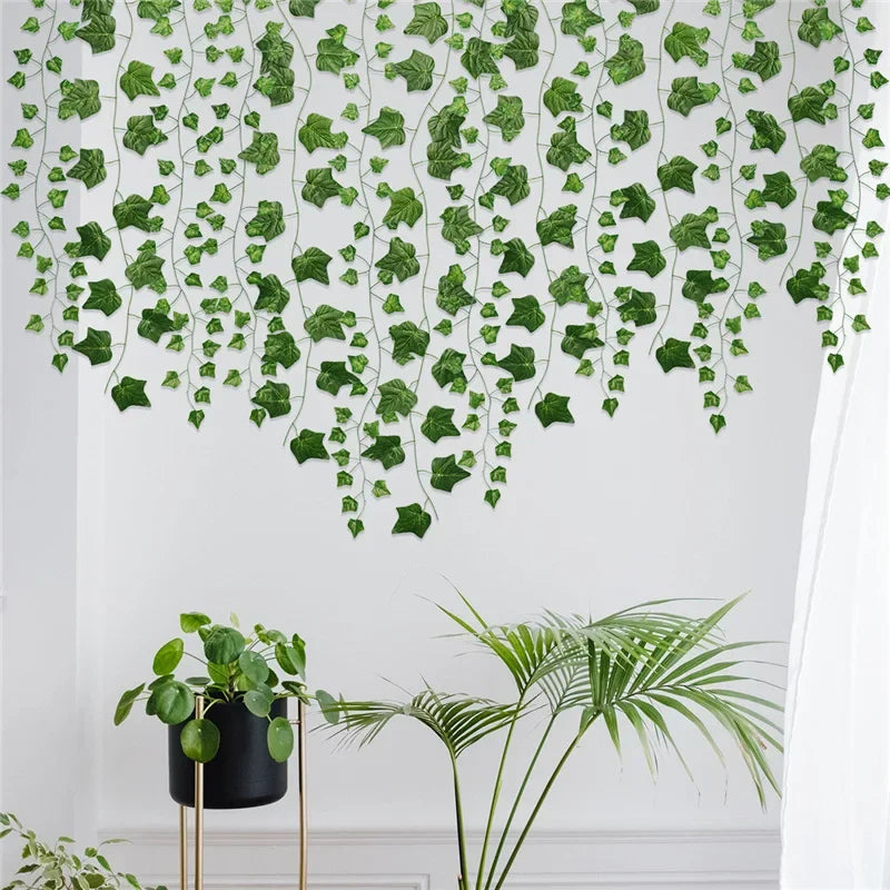 Afralia™ 12pcs 2.2M Ivy Green Garland String Wall Decoration Artificial Plants