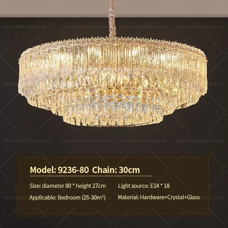 Afralia™ Crystal Chandelier: Luxury Modern Room Lighting for Living Room, Dining Room, Bedroom