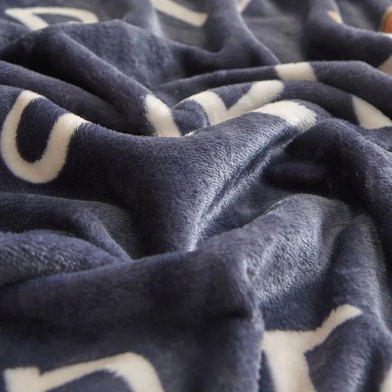 Afralia™ Cartoon Print Flannel Sofa Cover – Lightweight Plush Blanket for Adults