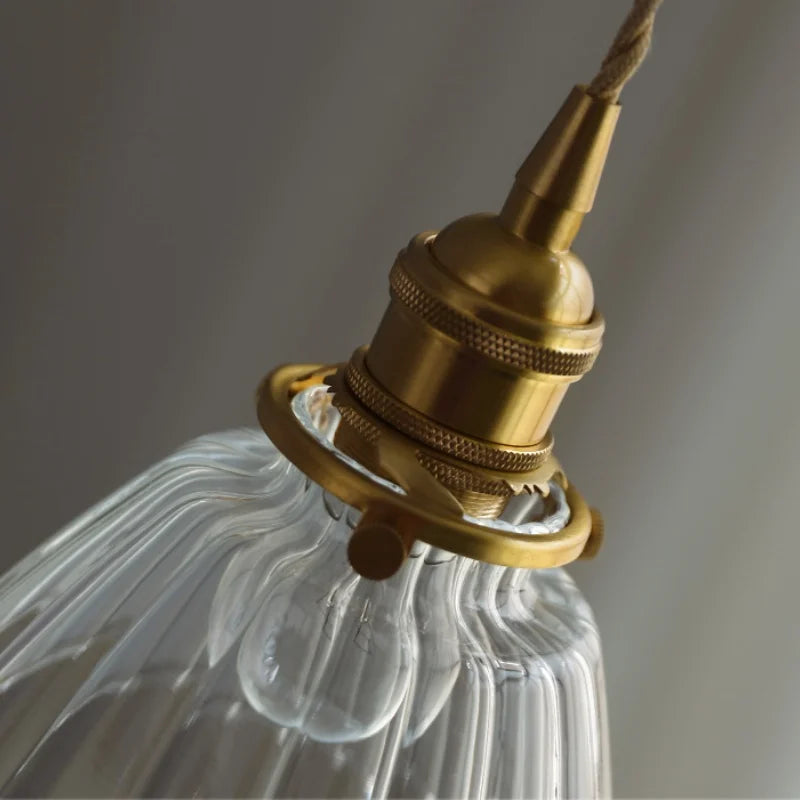 Afralia™ Clear Glass Wire Pendant Light Fixture Nordic Modern Hanging Lamp