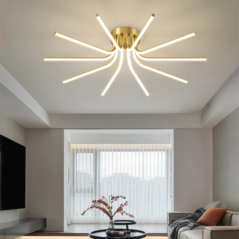 Afralia™ Modern LED Copper Ceiling Chandelier - Luxury Lighting Fixture