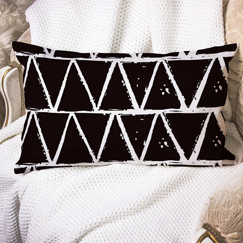 Afralia™ Geometric Wave Line Waist Pillowcase Set