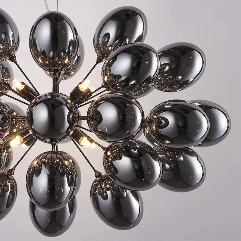 Afralia™ Elegant Grape Glass Chandelier for Luxury Home Decoration