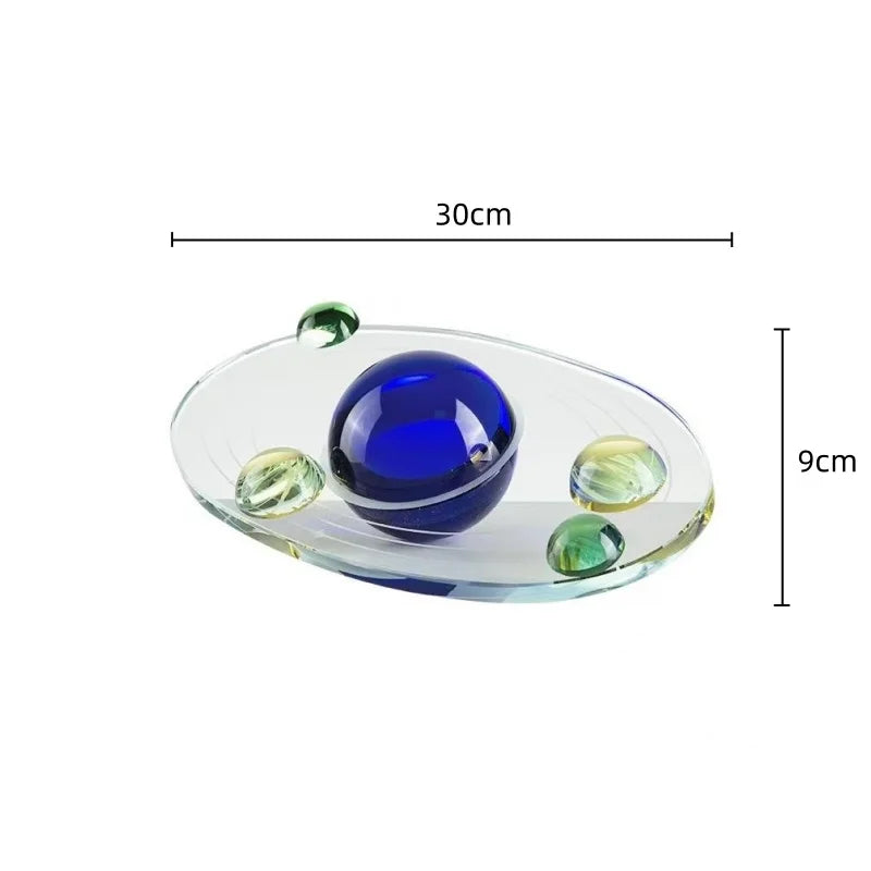 Afralia™ Crystal Planet Star Geometric Glass Ball Decor for Home Themeoffsetof