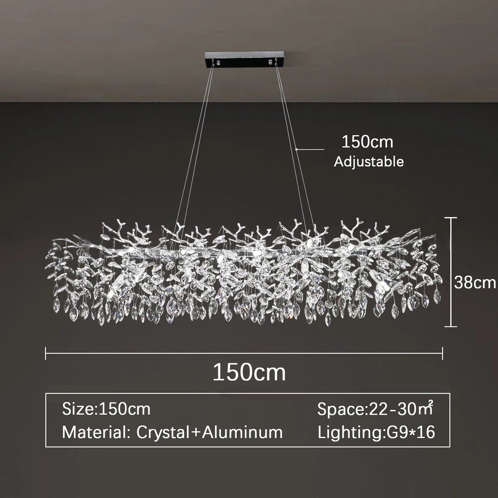 Afralia™ Gold Luxury LED Ceiling Chandelier for Living Room and Hotel Hall