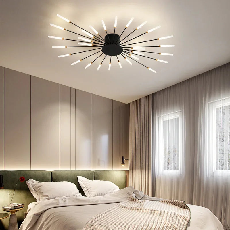 Afralia™ Nordic Gold LED Chandelier Ceiling Lights for Home Lighting