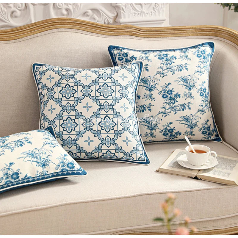 Afralia™ Retro Twist Braids Geometry Print Lumbar Pillow Covers, Luxury Cotton Linen, 30x50cm